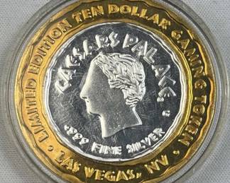 0.6oz Silver Strike Casino Token .999 Caesar's
