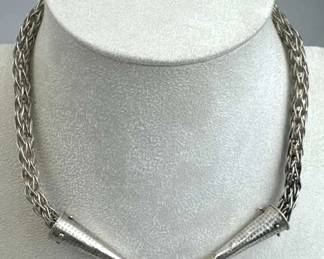 925 Silver Viking Knit Chain Necklace
