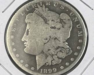 1899-S Morgan Silver Dollar, US $1 Coin, 90%