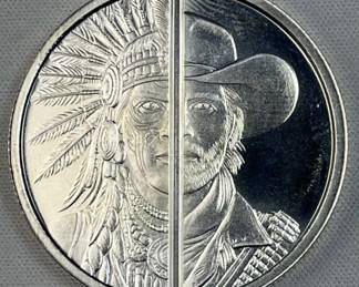 1oz Silver Western Warrior Divisible Round