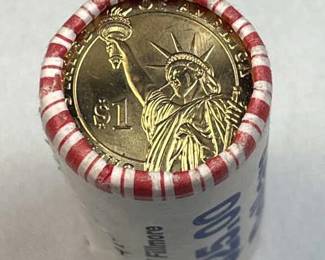 $25 Roll Millard Fillmore Presidential Dollars