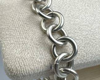 925 Silver Chunky Round Link Toggle, Mexico