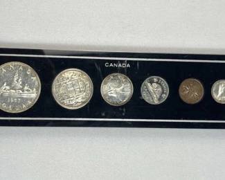 1957 Canada Proof-Like Silver Coin Set, Scarce
