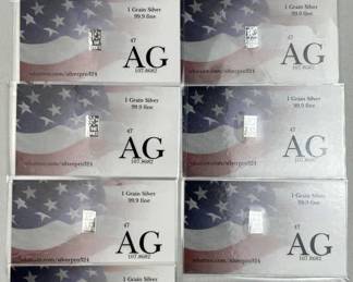 (10) 1 Grain Silver Bars