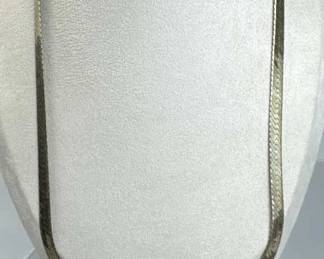 925 Silver Italy Herringbone Chain Necklace
