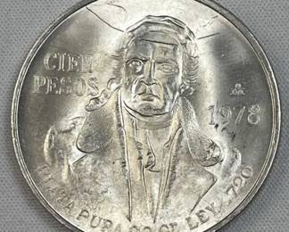 1978 Silver Monterey Mexico 100 Pesos, Morelos