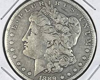 1889-O Morgan Silver Dollar, US $1 Coin, 90%