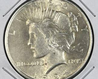 1924 Peace Silver Dollar, US 90%, Quality AU