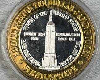 0.6oz Silver Strike Casino Token .999 Empire St.