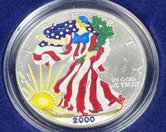 2000 American Silver Eagle 1oz .999 In Color