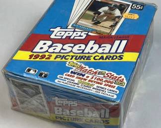 1992 Topps Baseball Picture Cards Box, Sealed