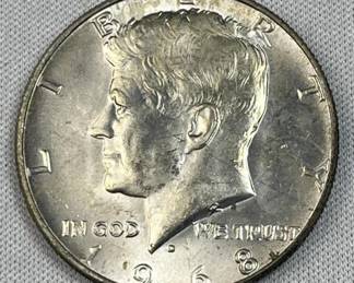 1968-D JFK 40% Silver Half Dollar, US 50c Coin