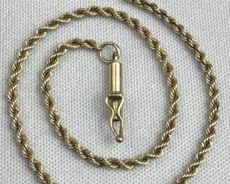 14K Yellow Gold Rope Chain Bracelet