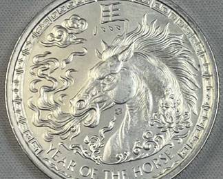 1oz Silver 2026 Year of the Horse- Fire Round