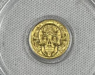 1/200th Ozt. 24K Gold Dia de los Muertos Round