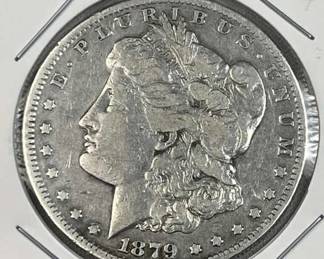 1879-S Morgan Silver Dollar, US $1 Coin, 90%