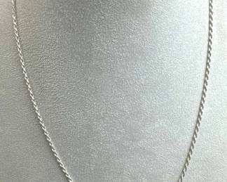925 Silver Italy Bright Rope Chain Necklace