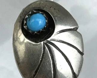 925 Silver Turquoise Shadowbox Pendant