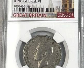 1949 Gr. Britain 2 Shilling, NGC Genuine