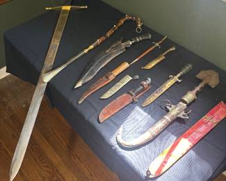 Swords, knives 