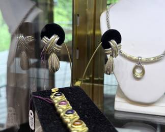 Tiffany Sterling and Gold Earrings