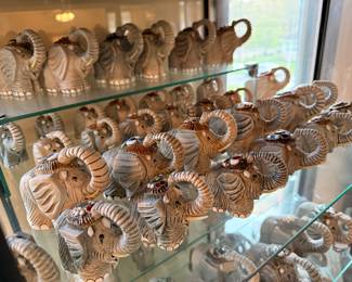 Artesania Rinconada collection shown across multiple display cases, including full display views and section photos. Entire collection is being sold as one lot. Absolutely no cherry picking. Display cases are not included and will be sold separately. Highest and best offers accepted during sale days only. All offers due by 4:00 PM Saturday, May 16, 2026.