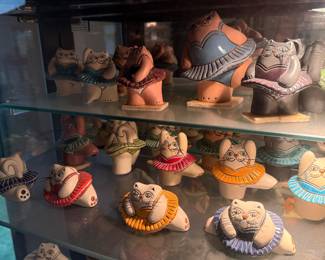 Artesania Rinconada collection shown across multiple display cases, including full display views and section photos. Entire collection is being sold as one lot. Absolutely no cherry picking. Display cases are not included and will be sold separately. Highest and best offers accepted during sale days only. All offers due by 4:00 PM Saturday, May 16, 2026.