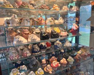 Artesania Rinconada collection shown across multiple display cases, including full display views and section photos. Entire collection is being sold as one lot. Absolutely no cherry picking. Display cases are not included and will be sold separately. Highest and best offers accepted during sale days only. All offers due by 4:00 PM Saturday, May 16, 2026.