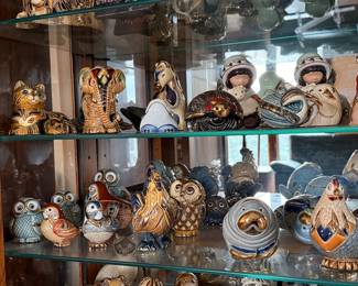 Artesania Rinconada collection shown across multiple display cases, including full display views and section photos. Entire collection is being sold as one lot. Absolutely no cherry picking. Display cases are not included and will be sold separately. Highest and best offers accepted during sale days only. All offers due by 4:00 PM Saturday, May 16, 2026.