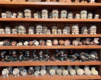 Artesania Rinconada collection shown across multiple display cases, including full display views and section photos. Entire collection is being sold as one lot. Absolutely no cherry picking. Display cases are not included and will be sold separately. Highest and best offers accepted during sale days only. All offers due by 4:00 PM Saturday, May 16, 2026.