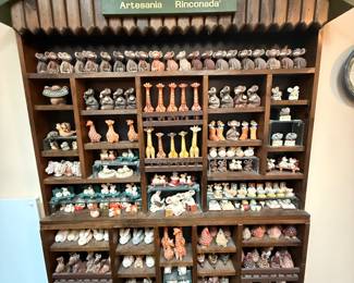 Artesania Rinconada collection shown across multiple display cases, including full display views and section photos. Entire collection is being sold as one lot. Absolutely no cherry picking. Display cases are not included and will be sold separately. Highest and best offers accepted during sale days only. All offers due by 4:00 PM Saturday, May 16, 2026.