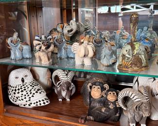 Artesania Rinconada collection shown across multiple display cases, including full display views and section photos. Entire collection is being sold as one lot. Absolutely no cherry picking. Display cases are not included and will be sold separately. Highest and best offers accepted during sale days only. All offers due by 4:00 PM Saturday, May 16, 2026.