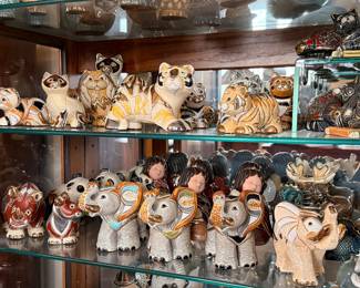 Artesania Rinconada collection shown across multiple display cases, including full display views and section photos. Entire collection is being sold as one lot. Absolutely no cherry picking. Display cases are not included and will be sold separately. Highest and best offers accepted during sale days only. All offers due by 4:00 PM Saturday, May 16, 2026.