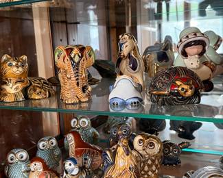 Artesania Rinconada collection shown across multiple display cases, including full display views and section photos. Entire collection is being sold as one lot. Absolutely no cherry picking. Display cases are not included and will be sold separately. Highest and best offers accepted during sale days only. All offers due by 4:00 PM Saturday, May 16, 2026.