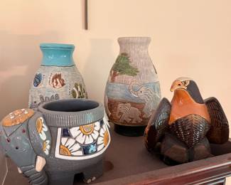 Artesania Rinconada collection shown across multiple display cases, including full display views and section photos. Entire collection is being sold as one lot. Absolutely no cherry picking. Display cases are not included and will be sold separately. Highest and best offers accepted during sale days only. All offers due by 4:00 PM Saturday, May 16, 2026.