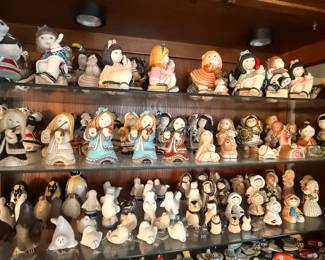 Artesania Rinconada collection shown across multiple display cases, including full display views and section photos. Entire collection is being sold as one lot. Absolutely no cherry picking. Display cases are not included and will be sold separately. Highest and best offers accepted during sale days only. All offers due by 4:00 PM Saturday, May 16, 2026.