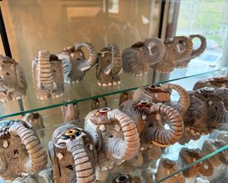 Artesania Rinconada collection shown across multiple display cases, including full display views and section photos. Entire collection is being sold as one lot. Absolutely no cherry picking. Display cases are not included and will be sold separately. Highest and best offers accepted during sale days only. All offers due by 4:00 PM Saturday, May 16, 2026.