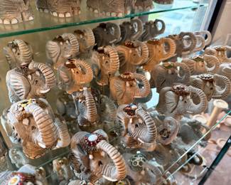 Artesania Rinconada collection shown across multiple display cases, including full display views and section photos. Entire collection is being sold as one lot. Absolutely no cherry picking. Display cases are not included and will be sold separately. Highest and best offers accepted during sale days only. All offers due by 4:00 PM Saturday, May 16, 2026.