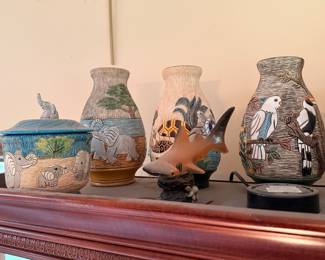 Artesania Rinconada collection shown across multiple display cases, including full display views and section photos. Entire collection is being sold as one lot. Absolutely no cherry picking. Display cases are not included and will be sold separately. Highest and best offers accepted during sale days only. All offers due by 4:00 PM Saturday, May 16, 2026.