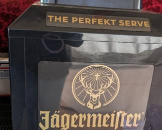 Jägermeister 3-Bottle Tap Machine (specifically the JEMUS or J99 model), designed to chill the liqueur to its signature serving temperature of -18°C (0°F).