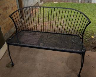 iron patio bench