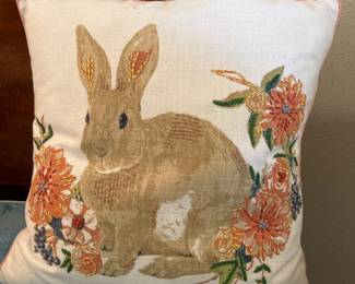 large bunny throw pillow