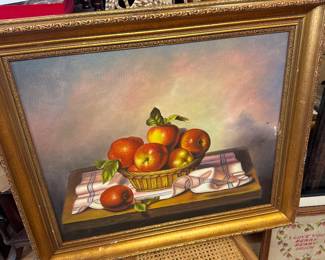 Canvas art of apples 