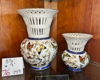 (5 ½ & 9")Two Formalities by Baum Bros Vases 