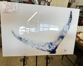  Acrylic 36x24 “Tuna Tail Blue Fish” James Gruya