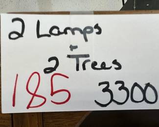 2 Lamps and 2 Lemon Trees