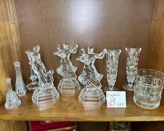 Crystal Figurines & Glassware Lot 