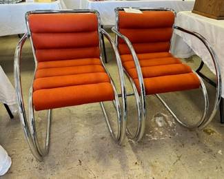 Two Ludwig Mies van der Rohe Mem Chairs 