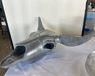 18" Metal Steer Skull Wall Decor