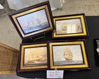 Four 10"x13" Maritime Paintings